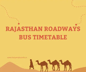 Rajasthan Roadways busf time table image